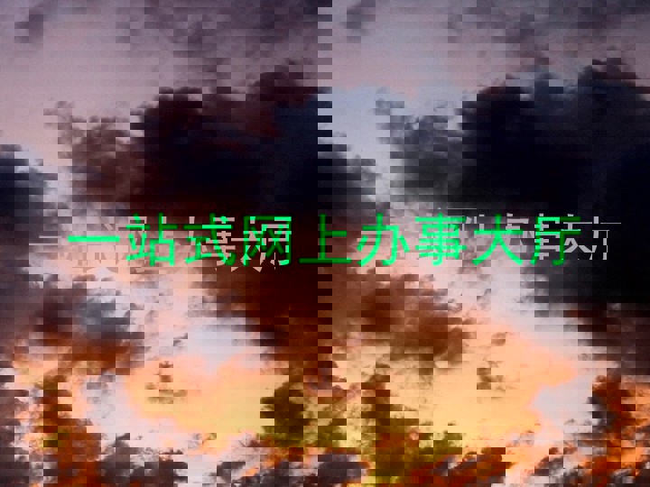 一站式网上办事大厅