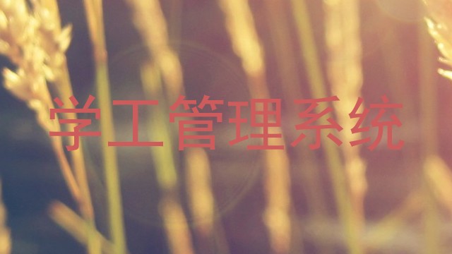 学工管理系统