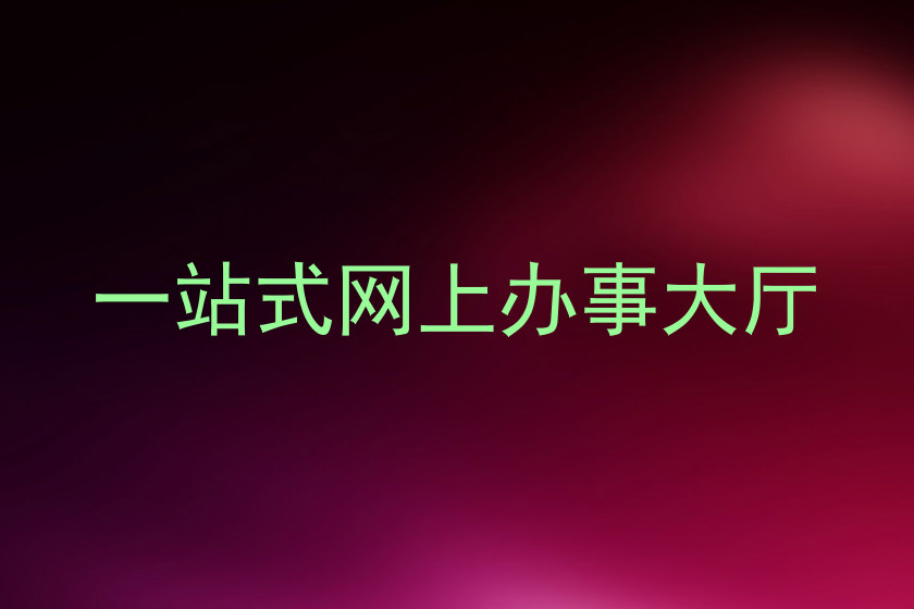 一站式网上办事大厅