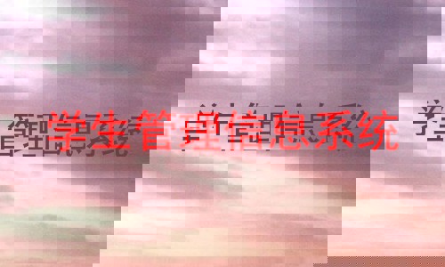 学生管理信息系统