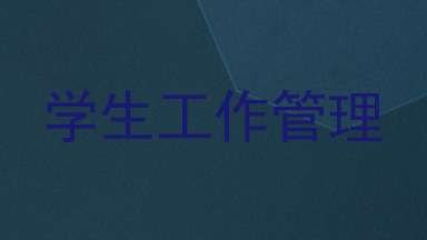 学生工作管理