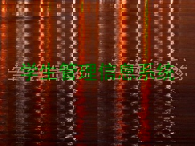 学生管理信息系统