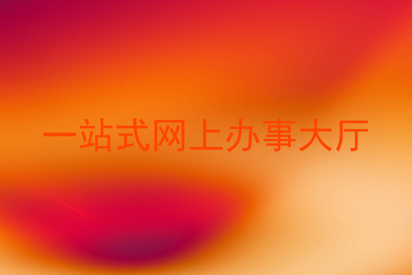 一站式网上办事大厅