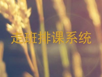 走班排课系统