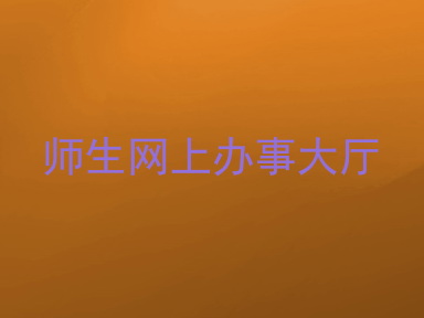 师生网上办事大厅