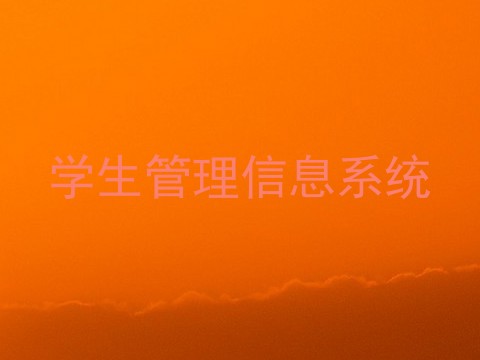 学生管理信息系统