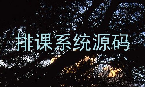 排课系统源码