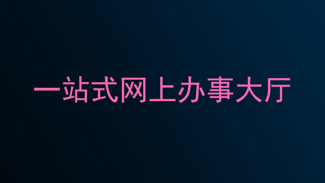 一站式网上办事大厅