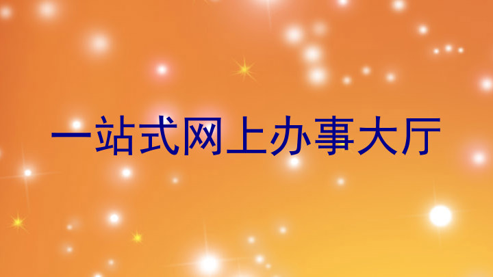 一站式网上办事大厅