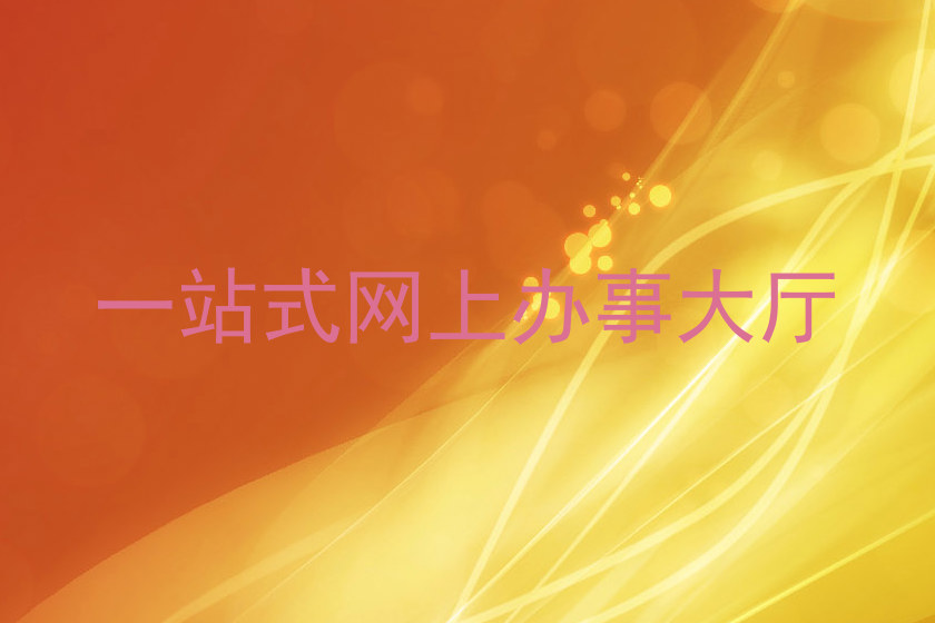 一站式网上办事大厅