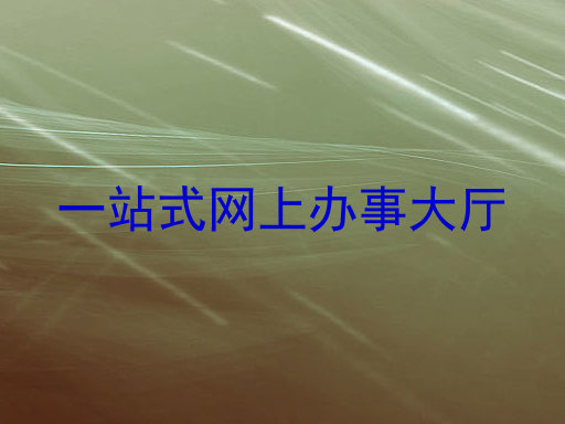 一站式网上办事大厅