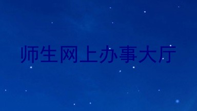 师生网上办事大厅