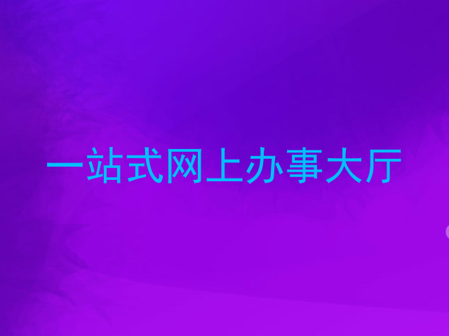 一站式网上办事大厅