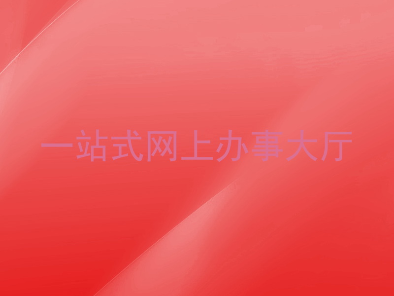 一站式网上办事大厅