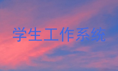 学生工作系统