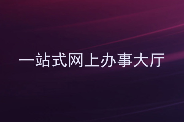 一站式网上办事大厅