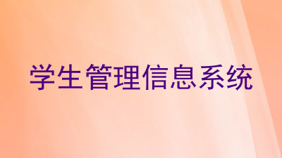 学生管理信息系统