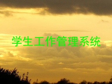学生工作管理系统