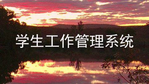 学生工作管理系统