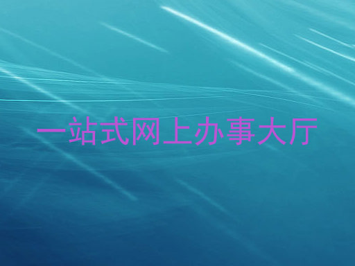 一站式网上办事大厅