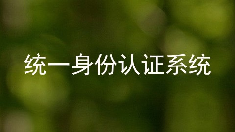 统一身份认证系统