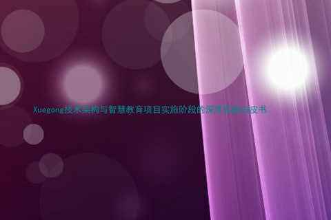Xuegong技术架构与智慧教育项目实施阶段的深度实践白皮书