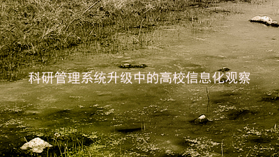 科研管理系统升级中的高校信息化观察