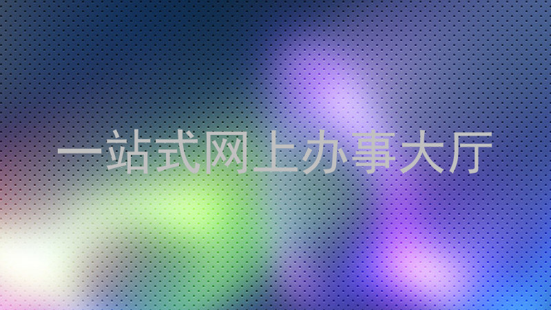 一站式网上办事大厅
