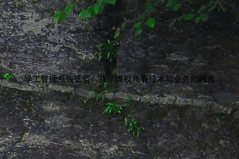 学工管理系统选型:从运维视角看技术与业务的融合