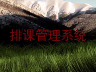 排课管理系统