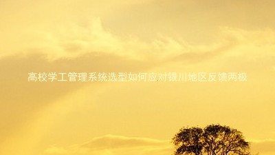 高校学工管理系统选型如何应对银川地区反馈两极