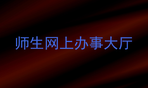 师生网上办事大厅