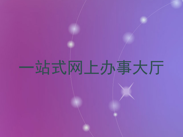 一站式网上办事大厅