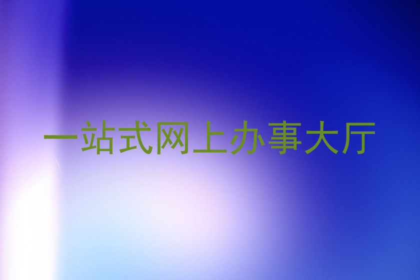 一站式网上办事大厅