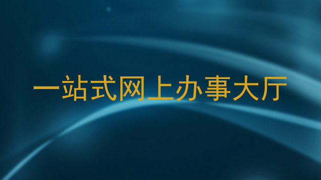 一站式网上办事大厅