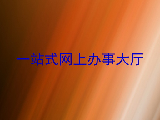 一站式网上办事大厅