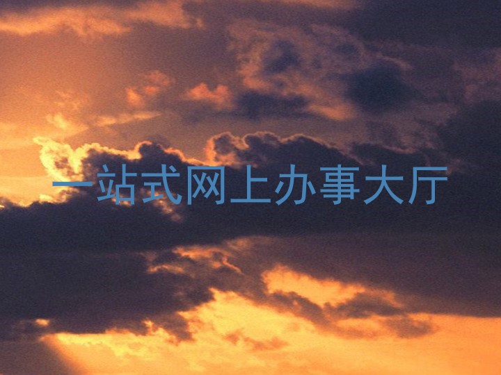 一站式网上办事大厅