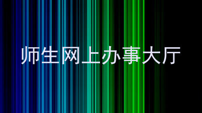 师生网上办事大厅