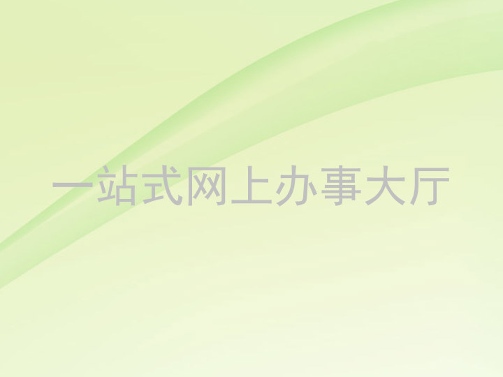 一站式网上办事大厅
