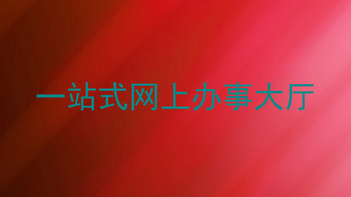 一站式网上办事大厅
