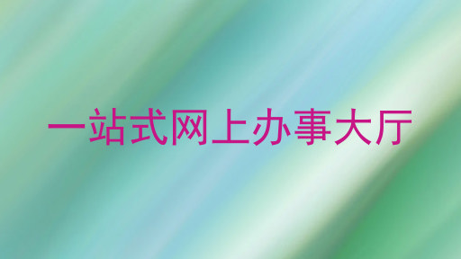 一站式网上办事大厅