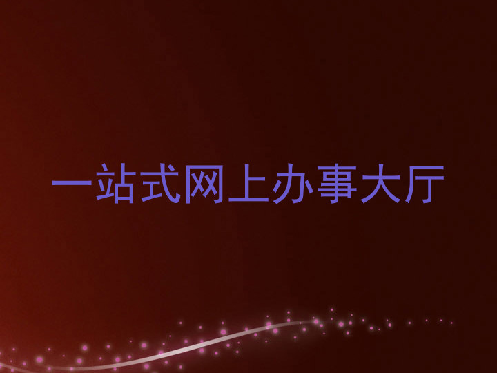 一站式网上办事大厅