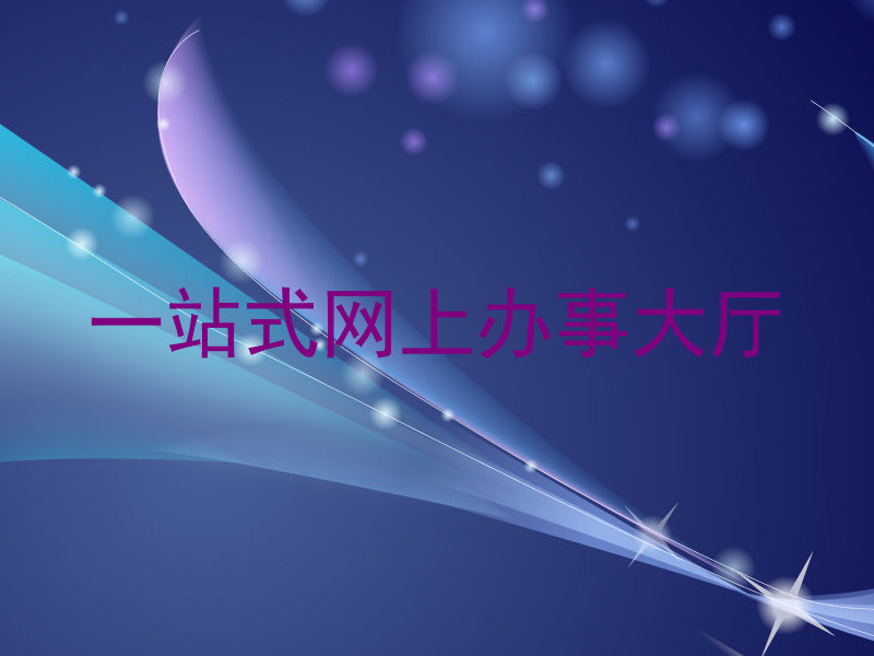 一站式网上办事大厅