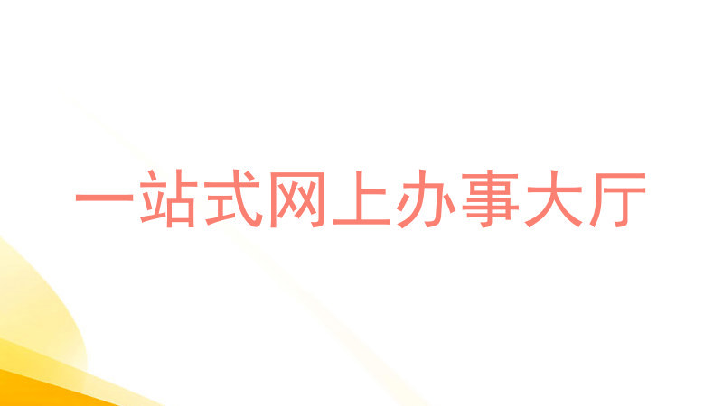一站式网上办事大厅