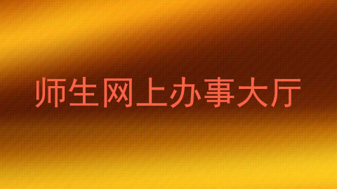 师生网上办事大厅