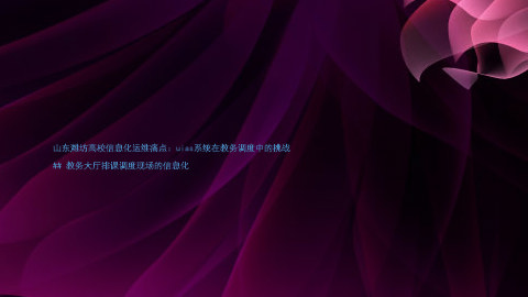山东潍坊高校信息化运维痛点:uias系统在教务调度中的挑战
## 教务大厅排课调度现场的信息化