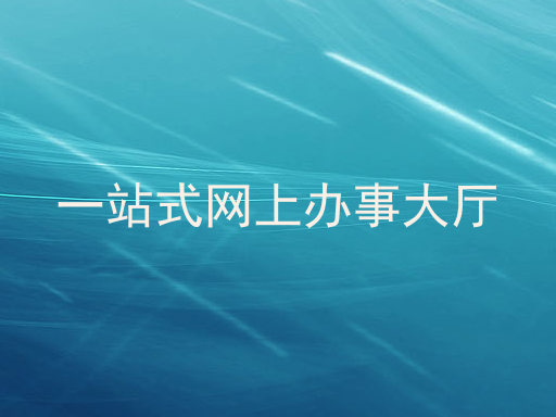 一站式网上办事大厅