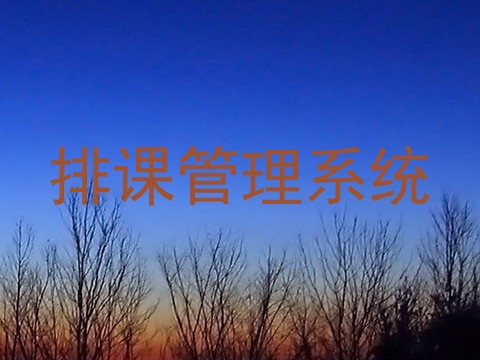 排课管理系统