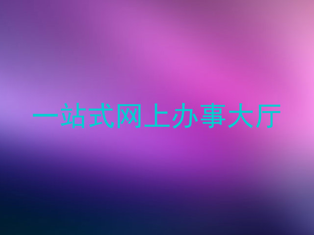 一站式网上办事大厅