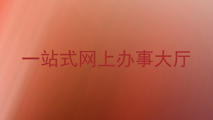 一站式网上办事大厅